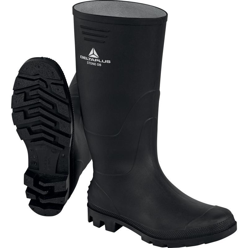 Bottes de travail en PVC - Stoneob - Tige en PVC, doublure polyester, semelle PVC_0