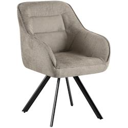CLP Chaise de Salle à Manger Pettuli Taupe/Tissu - gris textile 326506_0