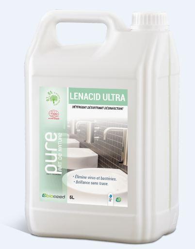 Lenacid Ultra - Détartrant désinfectant non parfumé - 5L - H104 - Ultra concentré pour salles de bain et sanitaires_0