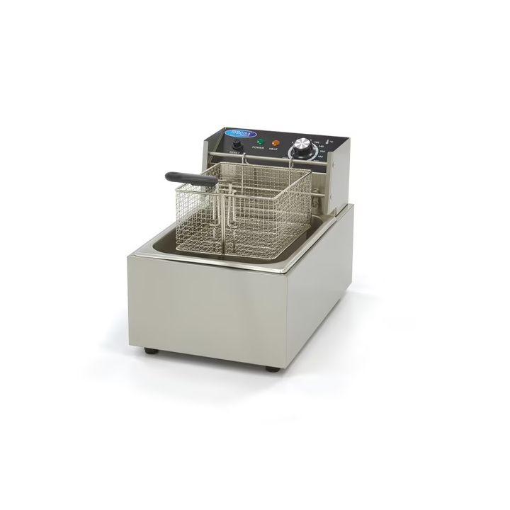 Friteuse professionnelle 6 L - 1 panier - inox avec zone froide_0