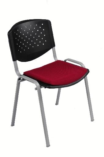 LOT DE 5 CHAISES EMPILABLES PRISMA PIÈTEMENT ALU TISSU VERT_0