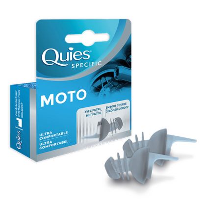 Protection auditive réutilisable pour amateurs de moto - Quies Specific Moto avec filtre anti-bruits turbulents_0