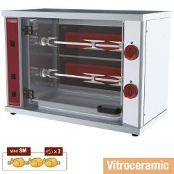 Rôtissoire à poulets vitrocéramique - 2 broches (6 poulets) - Modèle compact RVE/2C-SMA_0