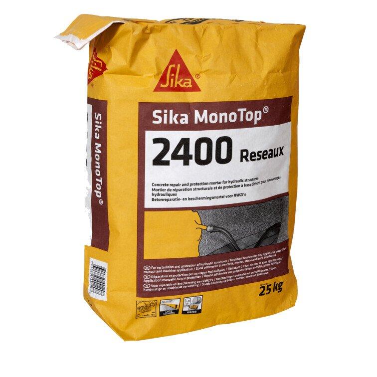 Mortier de réparation structurelle Sika MonoTop-2400 Réseaux - 25KG - Résistant aux agressions chimiques et à l'abrasion_0