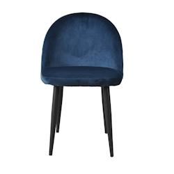 SIT Möbel Lot de 2 chaises de salle à manger avec revêtement en velours, structure en acier | L 49 x P 52,50 x H 79 cm - multicolore multi-matéria_0
