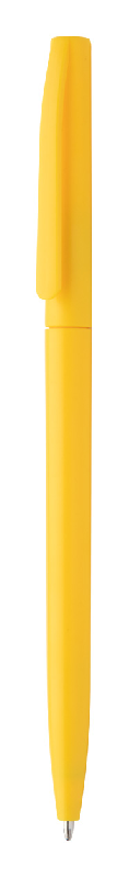 Stylo à bille en plastique - encre bleue - couleur jaune - poids 5 g_0