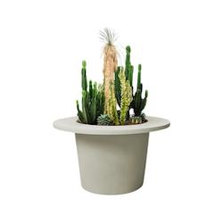 Tera Pot de fleur xxl 2 en 1 table haute alto h 118 cm - BLANC - blanc 8051560193802_0
