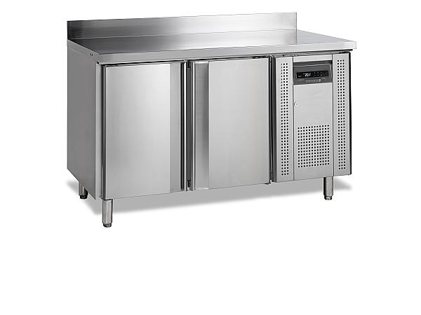 Timbre refroidisseur de comptoir 2 portes avec dosseret 282 litres premium inox 304 - CK7210_0