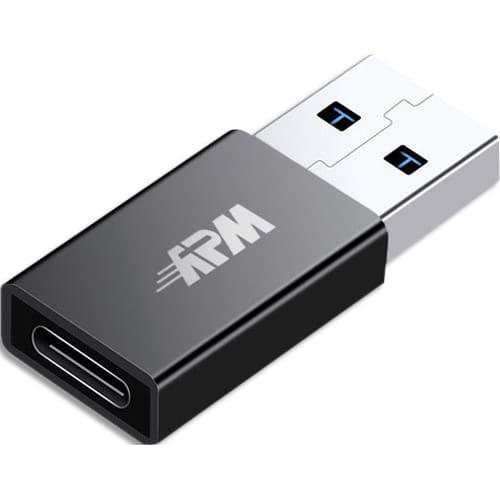 Apm adaptateur usb-a / usb-c, usb 3.0, mâle / femelle, metal, noir_0
