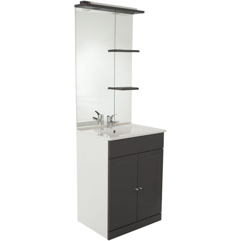 Meuble Vasque Avec Miroir A Poser Gris 60cm Tolede Degeo Anthracite Comparer Les Prix De Meuble Vasque Avec Miroir A Poser Gris 60cm Tolede Degeo Anthracite Sur Hellopro Fr