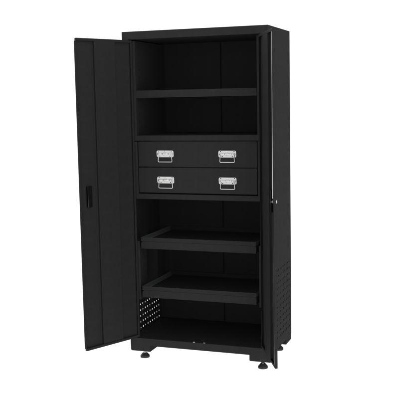 Armoire 2 portes 3 étagères 2 tiroirs kstools - 11573558_0