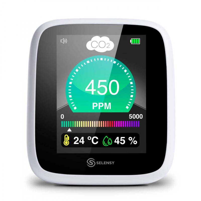 Capteur CO2 professionnel - Maîtrise de la qualité de l'air - Taux d'humidité et température - Système infrarouge - Affichage LCD_0