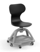 Chaise d'école pivotante Mia Store - dossier incurvé, polypropylène, 7,56 kg_1