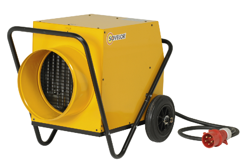 Chauffages air pulsé mobiles électriques gainables Sovelor C18G - 18KW, 380V Tri+N, pour soufflage direct ou gainé_0