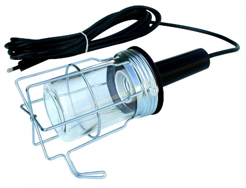 Éclairage de chantiers - Baladeuse globe verre avec grille de protection métallique Outifrance professionnel - Câble caoutchouc norme EN60598_0