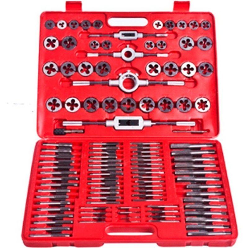 Lot D'outils Anciens De Mécanicien : Tarauds, Filières, Emporte-pièces, Tourne-à-gauche