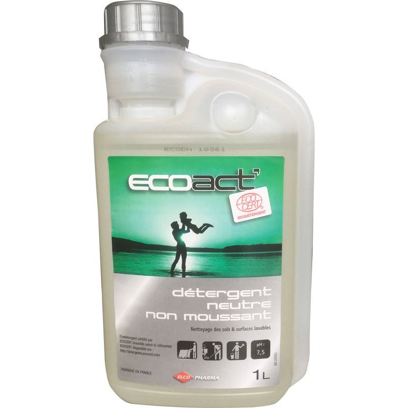 Détergent écologique neutre non moussant ecoact  1 litre - ecodn00010_0