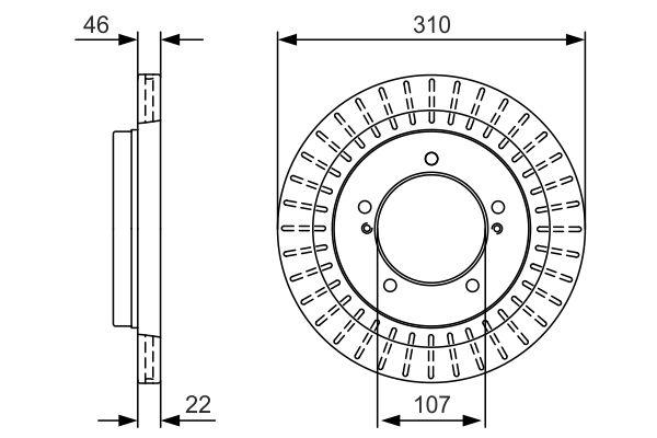 Disque de frein Bosch 0986479U99 - boîte de 2 disques ventilés pour montage avant_0