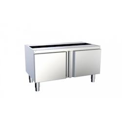 Distform Meuble Inox P.700 - Portes battantes - Sans plan de travail - Acier inoxydable AISI 304 - 400x700x700 mm - 641094126179_0