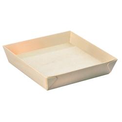 FIRSTPACK FHC - 100Pcs - Barquette carrée en bois 