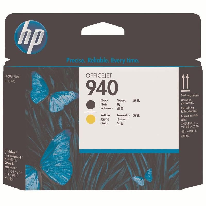 HEWLETT PACKARD TÊTE D'IMPRESSION 940 (C4900A) - COULEUR: NOIR, JAUNE