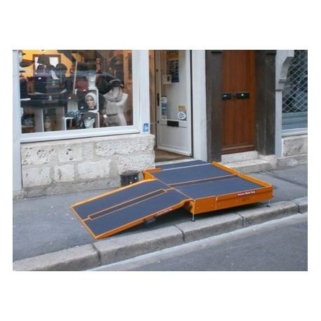 Kit plateforme XXL - 1 marche 18 cm - Rampe pliable 183 cm - Fibre de verre renforcée_0
