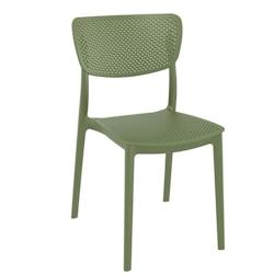 Ligne chr lucy chaise  - vert olive - vert plastique MCH-751068-VEOL_0