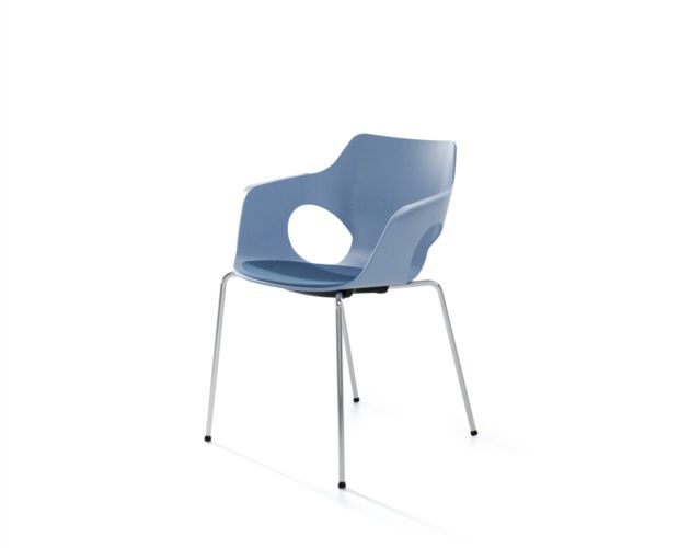 Manta - Chaises empilables jusqu'à 4 pièces - Coque en polypropylène avec structure en acier - Ibebi_0