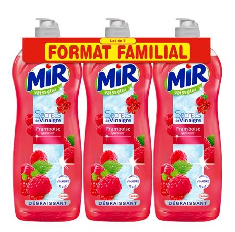 MIR VAISSELLE FRAMBOISE GROSEILLE 750 ML (VENDU PAR 3)