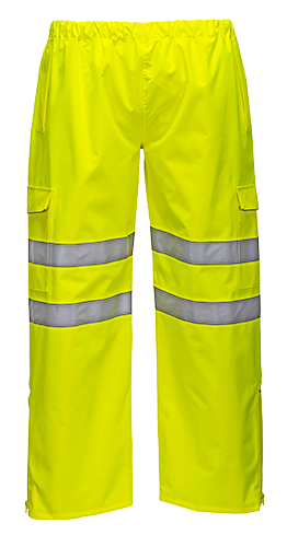 Pantalon extrême jaune S597 - Certifié CE, respirant et imperméable, avec bandes réfléchissantes_0