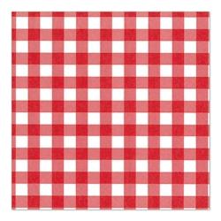 Papstar 100 Serviettes, 3 plis pliage 1/4 33 cm x 33 cm rouge 