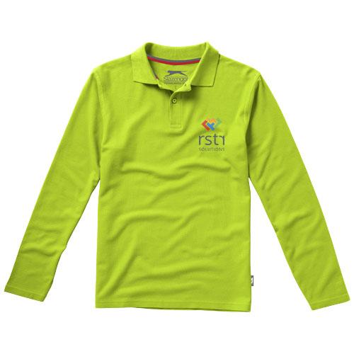 Polo manches longues pour homme - Point 33106686 - 100% coton peigné - Maille piquée 180 g/m²_0