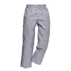 Portwest - Pantalon de cuisine BROMLEY Blanc / Bleu Taille 4XL - XXXXL 5036108256488_0