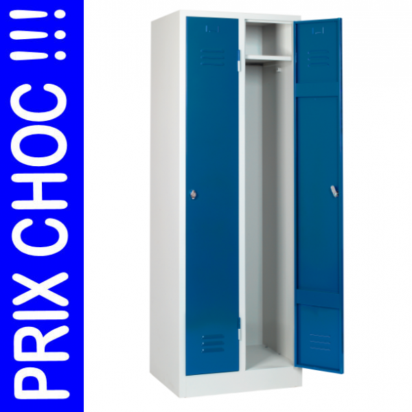 Vestiaire monobloc éco - Industrie propre - 2 cases - Marque Rolléco_0
