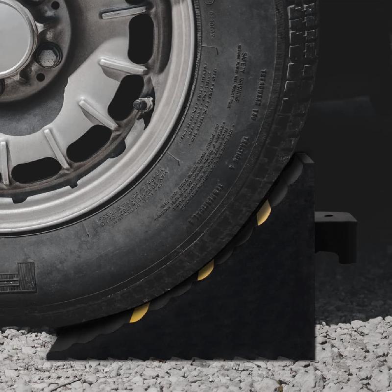Vidaxl cales de roue 2 pcs 29x16x19 cm caoutchouc 150991_0