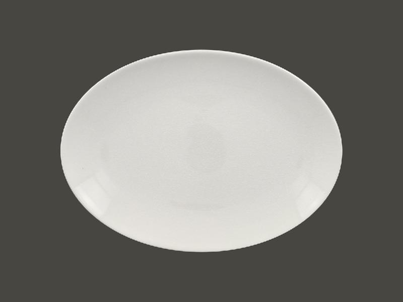 PLAT OVALE BLANC PORCELAINE 32 CM VINTAGE RAK