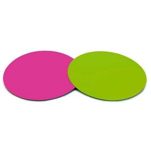 100 SUPPORTS À GÂTEAUX RONDS COLORÉS ANIS / FUCHSIA 18 CM