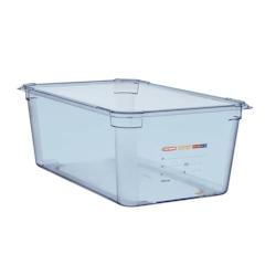 Boîte hermétique bleu en ABS sans BPA - Araven GN 1/1 - transparent plastique 07835_0