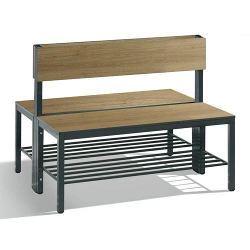BANC DOUBLE AVEC DOSSIER ET GRILLE - CP - BASIC PLUS - 100 CM