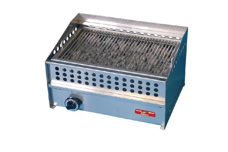 BARBECUE CHARCOAL PROFESSIONNEL PIERRE VOLCANIQUE À GAZ - 490 X 310 MM