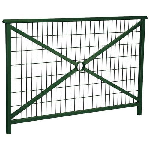 BARRIÈRE LISBONNE 1.50 M STRUCTURE GRILLAGÉE ZINC VERT 6005 - PROCITY