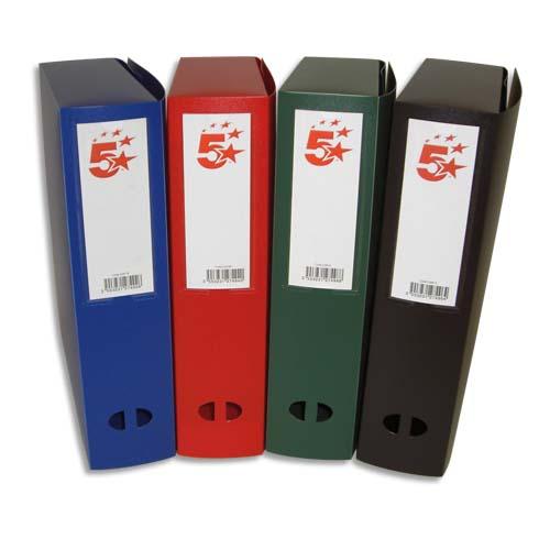 BOÎTE DE CLASSEMENT - DOS DE 8 CM - EN POLYPROPYLENE 7/10E - FERMETURE CLIP - ASSORTIS - LOT DE 12