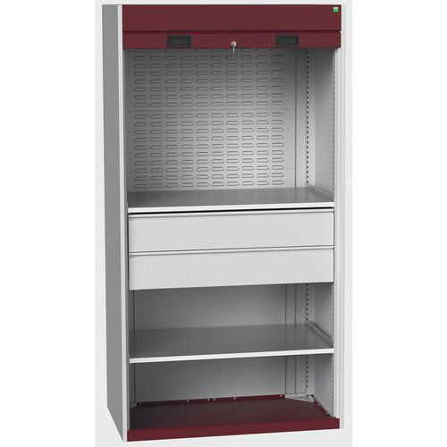 BOTT 1 ARMOIRE LOURDE À PORTE RIDEAUX ET À TIROIRS CUBIO 2000X1050MM - BOTT