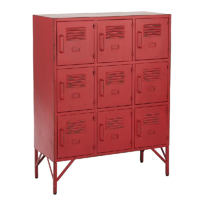 Buffet 9 portes métal rouge MERA - Design moderne et pratique_0