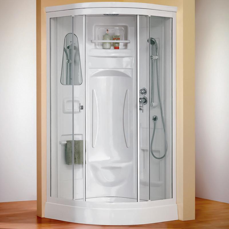 Schulte cabine de douche intégrale, 90 x 90 cm, avec porte coulissante,  parois fixes, receveur, panneaux muraux et robinetterie, Verona