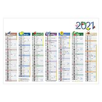 CALENDRIER SEMESTRIEL SOUPLE 2026 - MARQUE PAGE - 20 X 29.5 CM