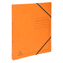 CLASSEUR 2 ANNEAUX 15MM CARTE LUSTRÉE IMPRIMÉE - A4 - ORANGE - LOT DE 10