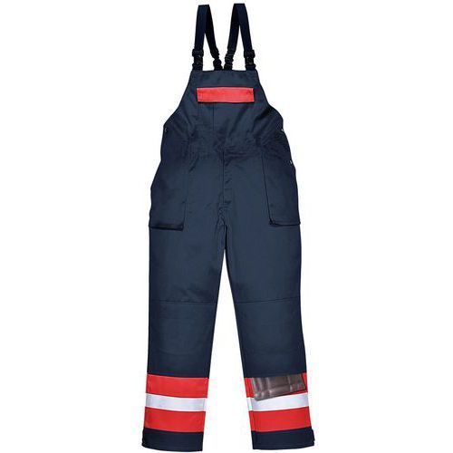 COTTE À BRETELLES BIZFLAME PLUS FR57 L BLEU FONCÉ - PORTWEST