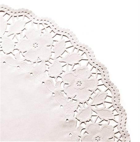 DENTELLE RONDE AJOURÉE D.42 CM LITOS BLANC (VENDU PAR 250)