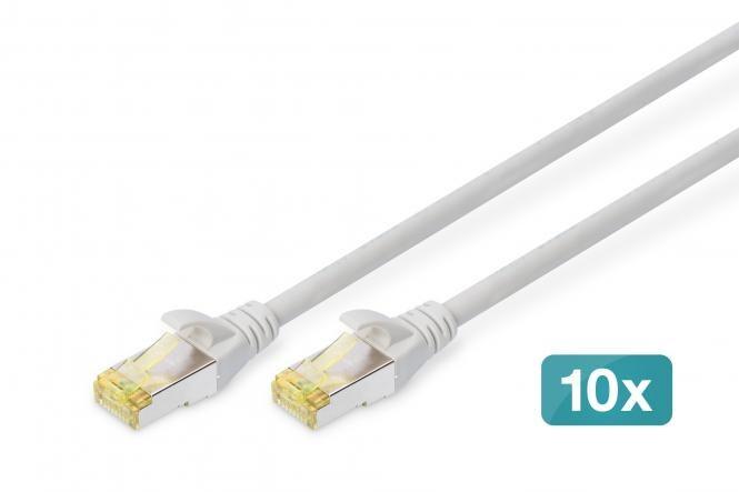 DIGITUS CAT 6A S/FTP câble patch, 10 pièces, 5 m, gris - gris 4016032469025_0
